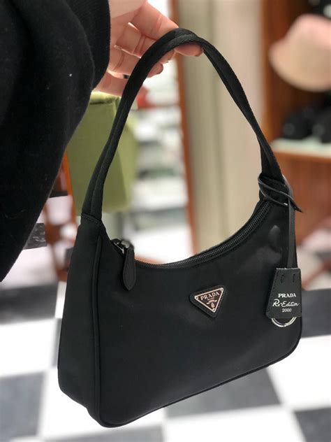 prada black mini bag|Prada nylon mini bag.